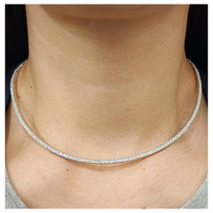 4.00 ct Flexible Diamant-Halskette - 18k Weißgold