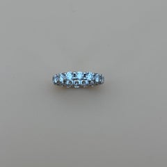 4.00 TCW Round Brilliant Diamond U-Prong Eternity Ring in 18k White Gold