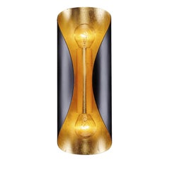 4000/A2 2-Light Black and Gold Sconce