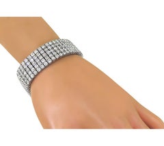 40.00ct Diamond 14k White Gold Bracelet