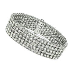 40.00ct Diamond 14k White Gold Bracelet