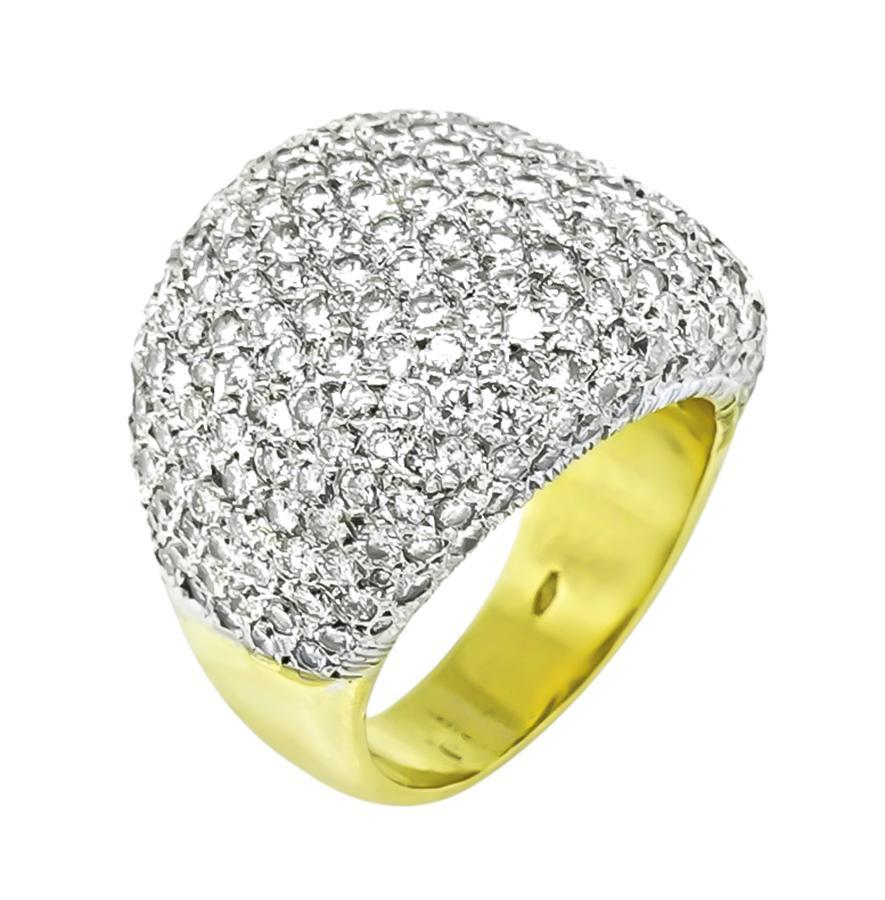 Round Cut 4.00ct Diamond Cocktail Ring For Sale