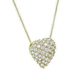 4.00ct Diamond Gold Heart Pendant Necklace