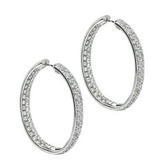 4.00ct Diamond Inside Out Hoop Earrings