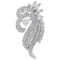 4,00 Karat Diamant-Platin-Anstecknadel
