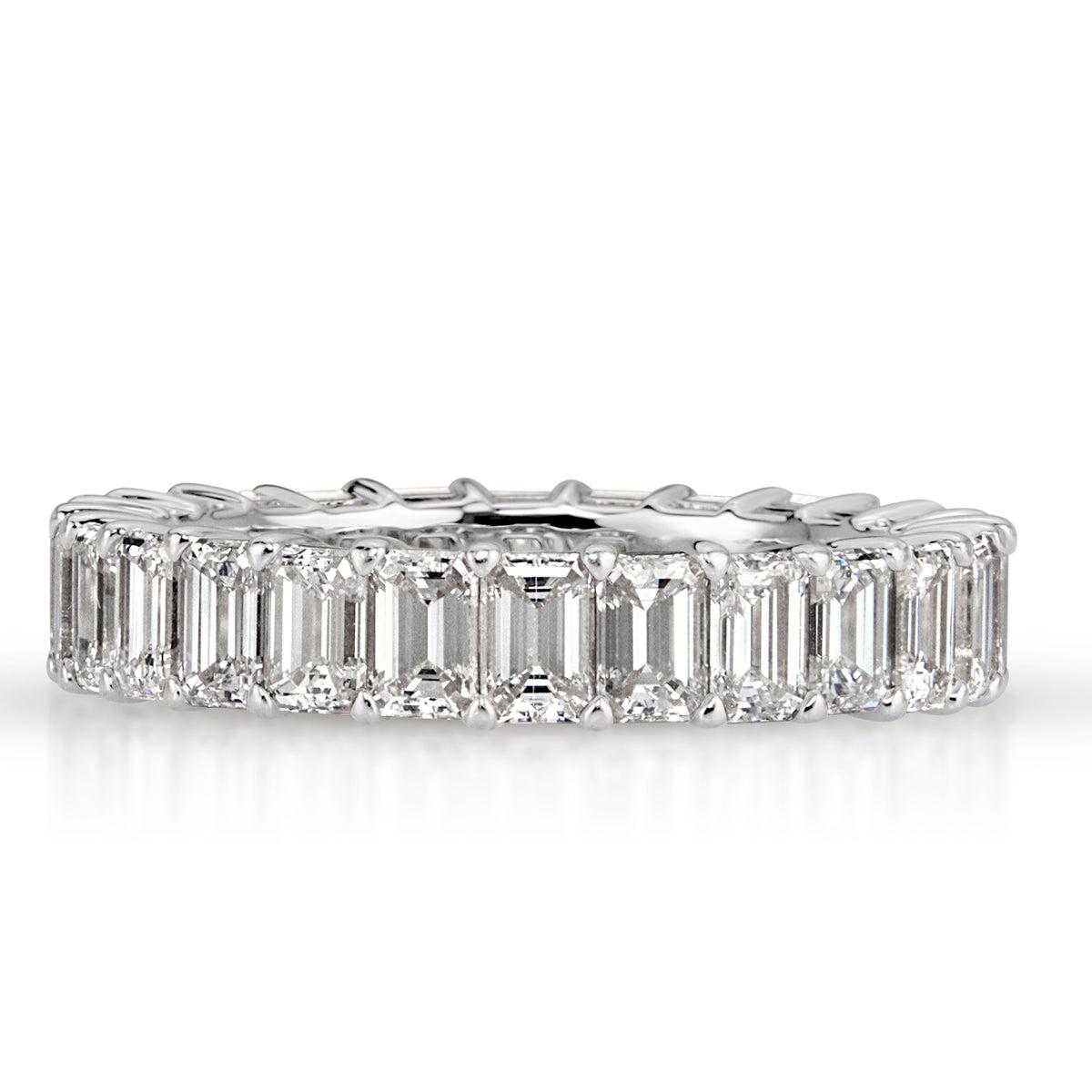 4.00ct Emerald Cut Diamond Eternity Band in Platinum