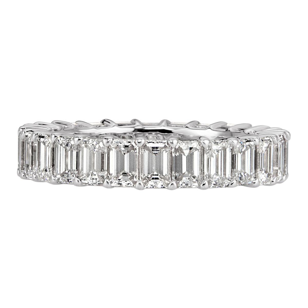 4.00ct Emerald Cut Diamond Eternity Band in Platinum