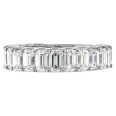 4.00ct Emerald Cut Diamond Wedding Band