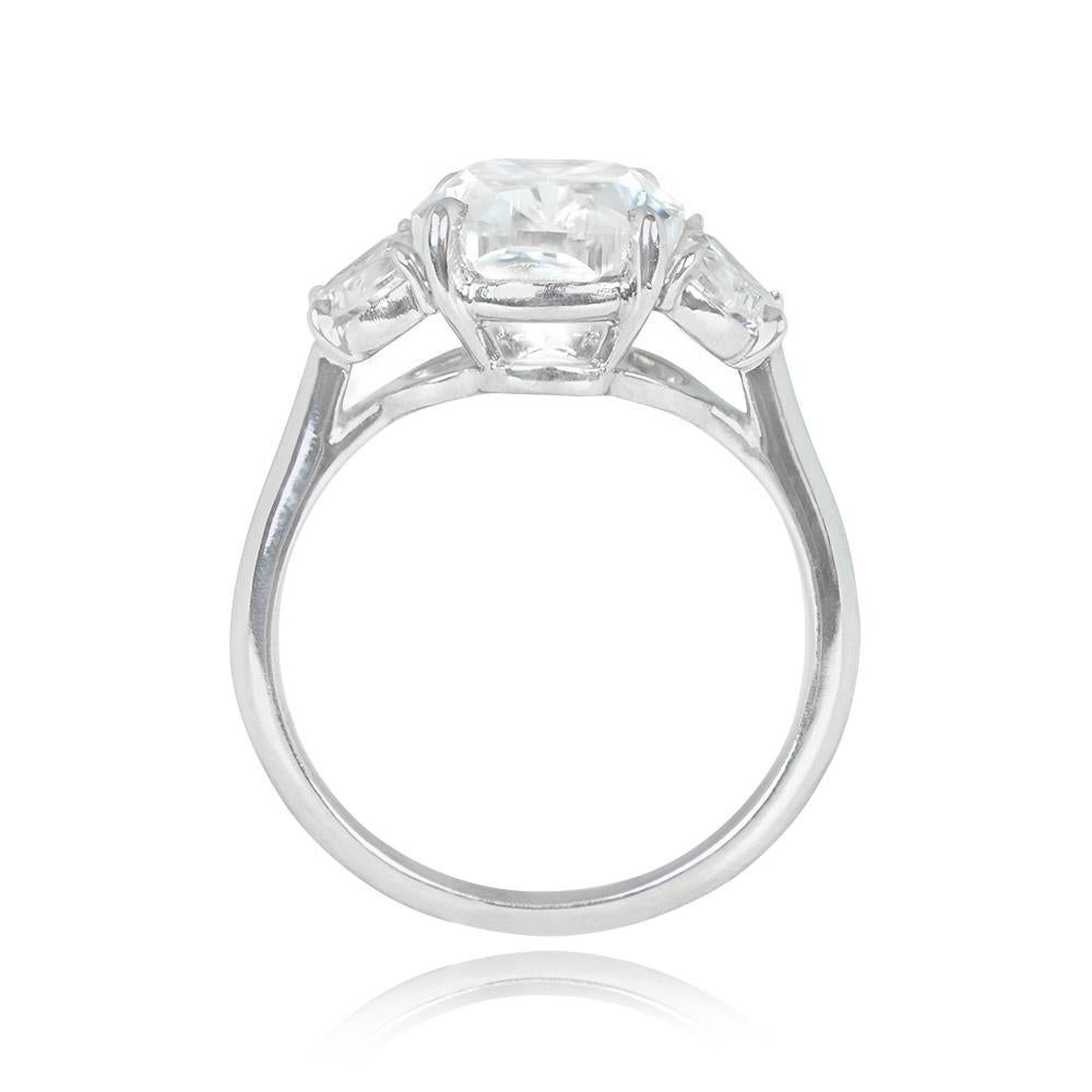 4.00ct Oval Cut Diamond Engagement Ring, G Color, Platinum In Excellent Condition For Sale In New York, NY