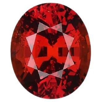 4,00ct Granato ovale rosso arancio Spessartite in vendita