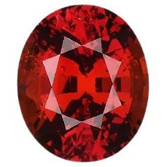 4.00ct Oval Orangy Red Spessartite Garnet
