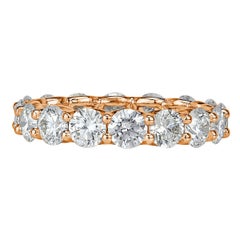 4.00ct Round Brilliant Cut Diamond Eternity Band in 18k Rose Gold