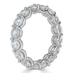 4,00 ct Diamante redondo talla brillante Anillo de la Eternidad en Oro Blanco de 18k