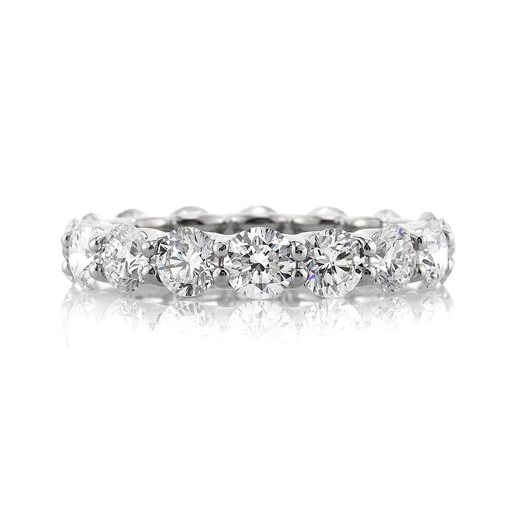 4.00ct Round Brilliant Cut Diamond Eternity Band in 18k White Gold