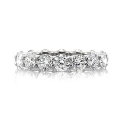 4.00ct Round Brilliant Cut Diamond Eternity Band in 18k White Gold