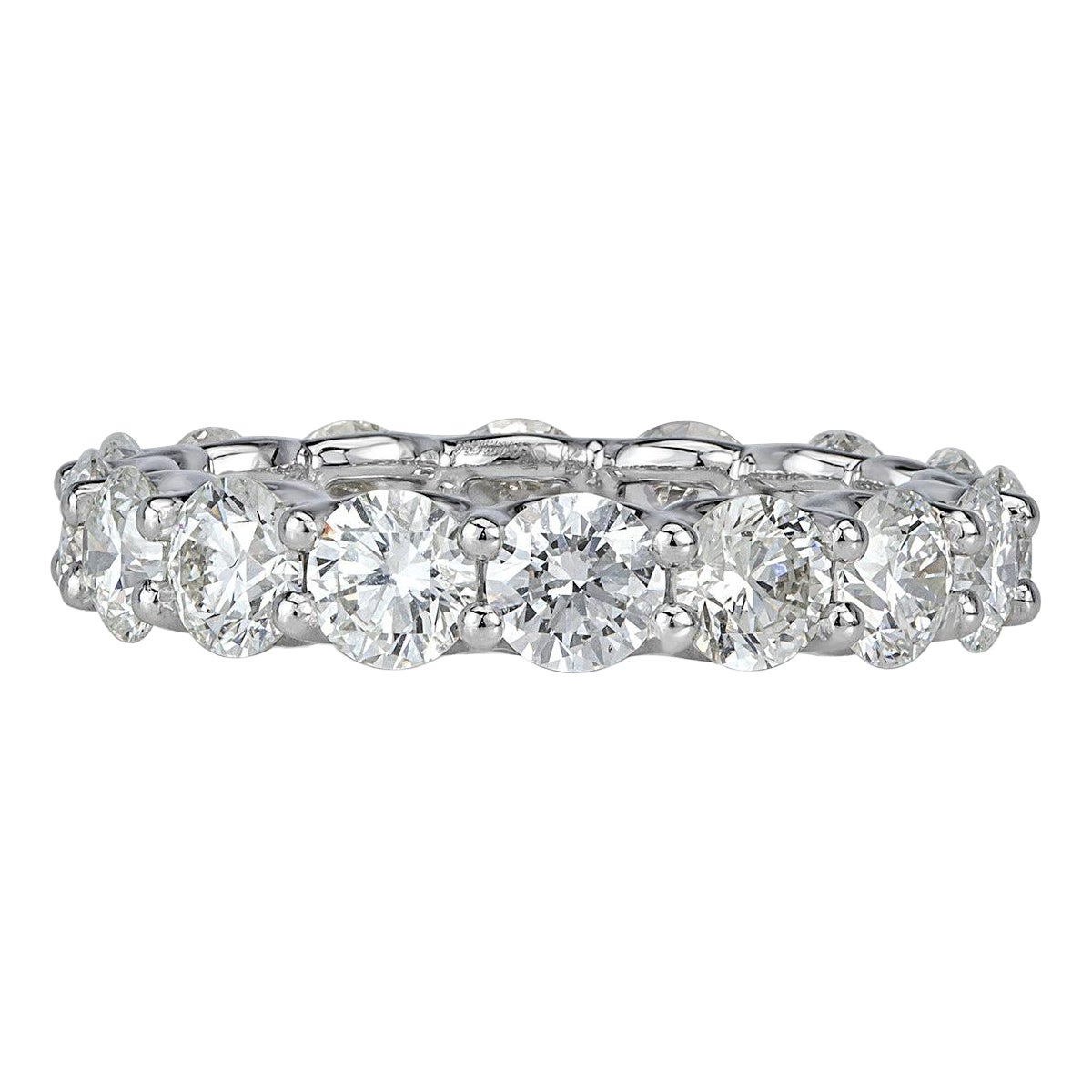 4.00ct Round Brilliant Cut Diamond Eternity Band in 18k White Gold