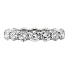 4.00ct Round Brilliant Cut Diamond Eternity Band in 18k White Gold