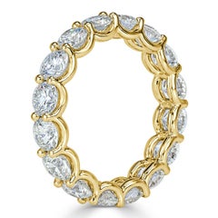 Fascia per l'eternità con diamanti taglio Brilliante 4,00ct in oro giallo 18k