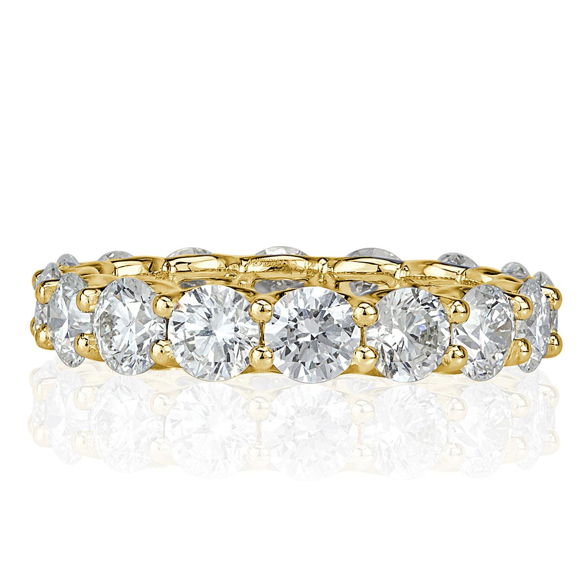 4.00ct Round Brilliant Cut Diamond Eternity Band in 18k Yellow Gold