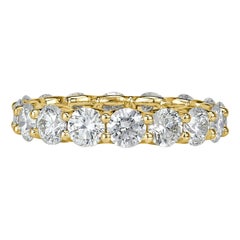 4.00ct Round Brilliant Cut Diamond Eternity Band in 18k Yellow Gold