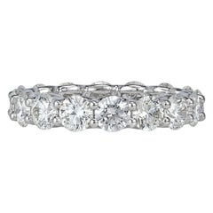 4.00ct Round Brilliant Cut Diamond Eternity Band in Platinum