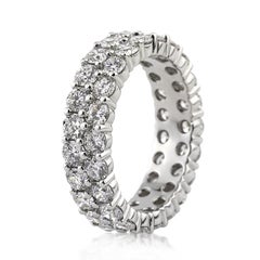 4.00ct Round Brilliant Cut Two Row Diamond Eternity Band