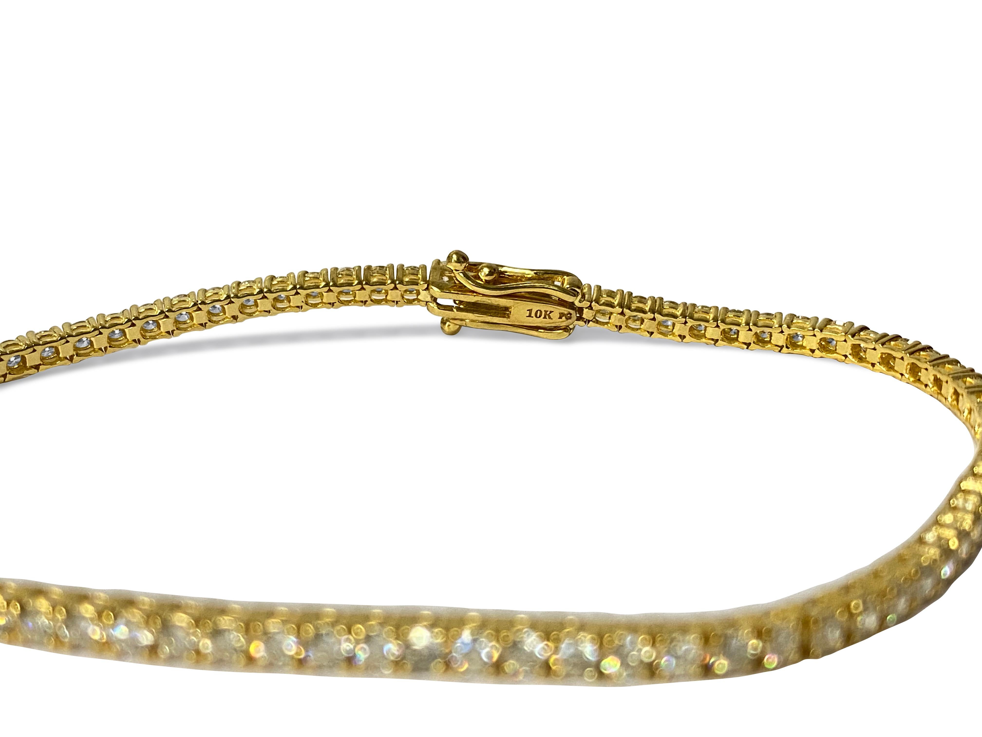 Taglio brillante Bracciale tennis con diamanti VVS 4,00ct in vendita