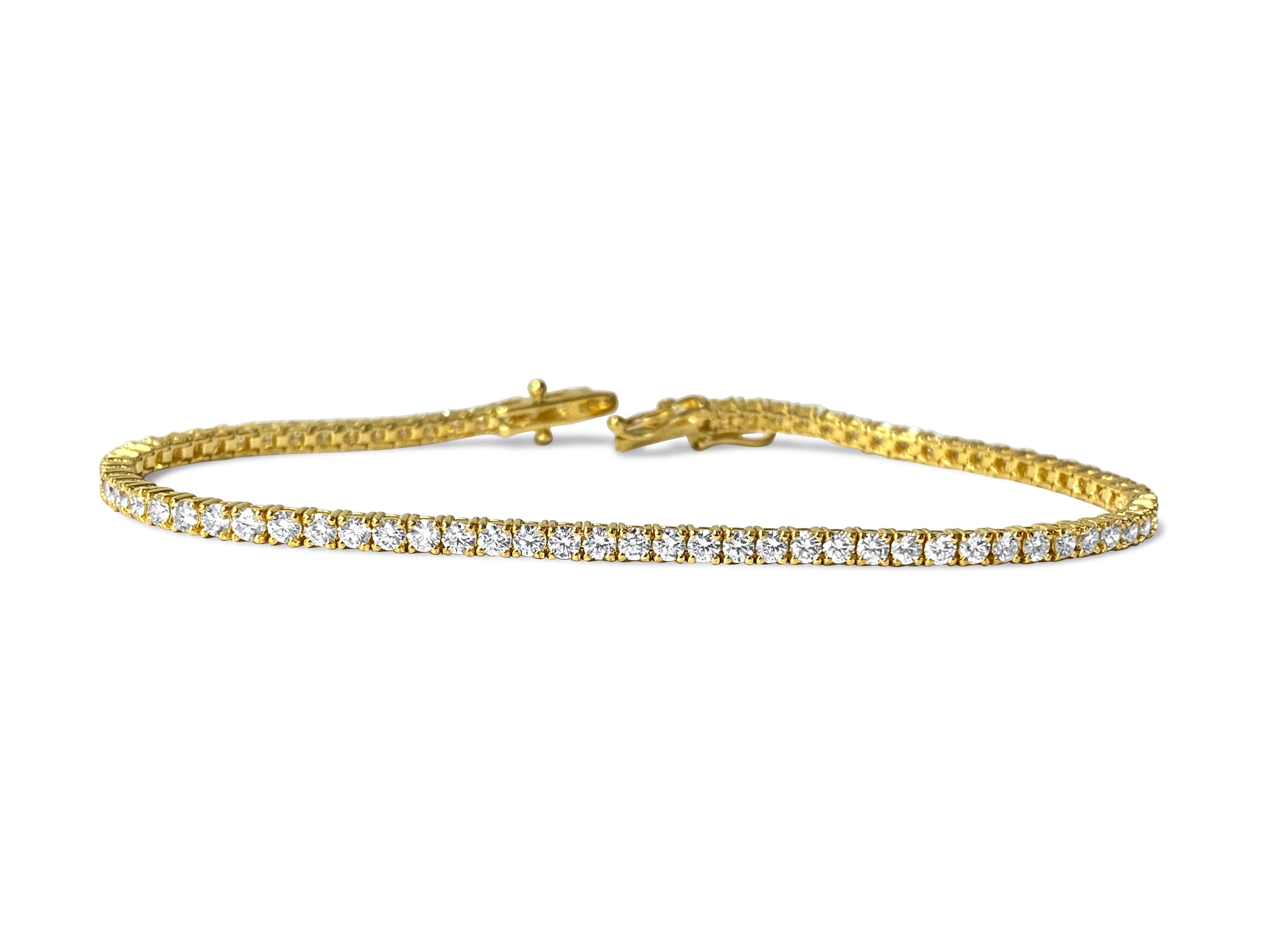 4.00ct VVS Diamond Tennis Bracelet  For Sale 1