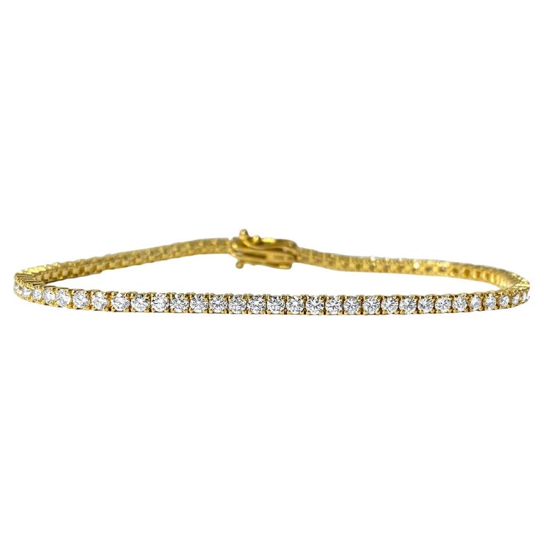 4.00 Carat VVS Diamond Tennis Bracelet For Sale at 1stDibs