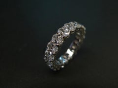 4.00cttw Oval Diamond Full Eternity Wedding Brand New Ring Band Solid White Gold