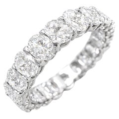 4.00cttw Oval Diamond Full Eternity Wedding Brand New Ring Band Solid White Gold