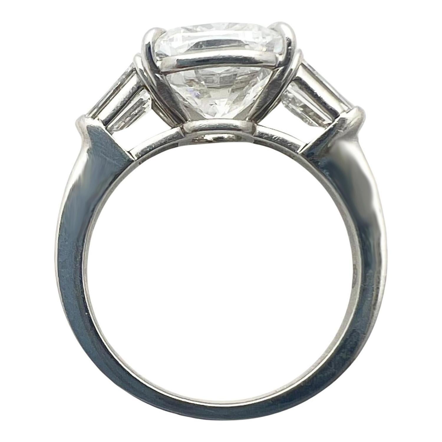 Cushion Cut 4.01 Carat Cushion Brilliant-Cut Diamond Engagement Ring