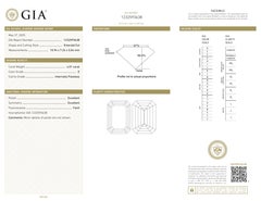 4,01 Karat Diamantring mit Smaragdschliff  GIA E IF