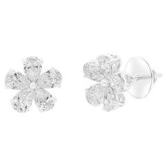 Diana M. 4.01 Carat Flower Cluster Diamond Earrings