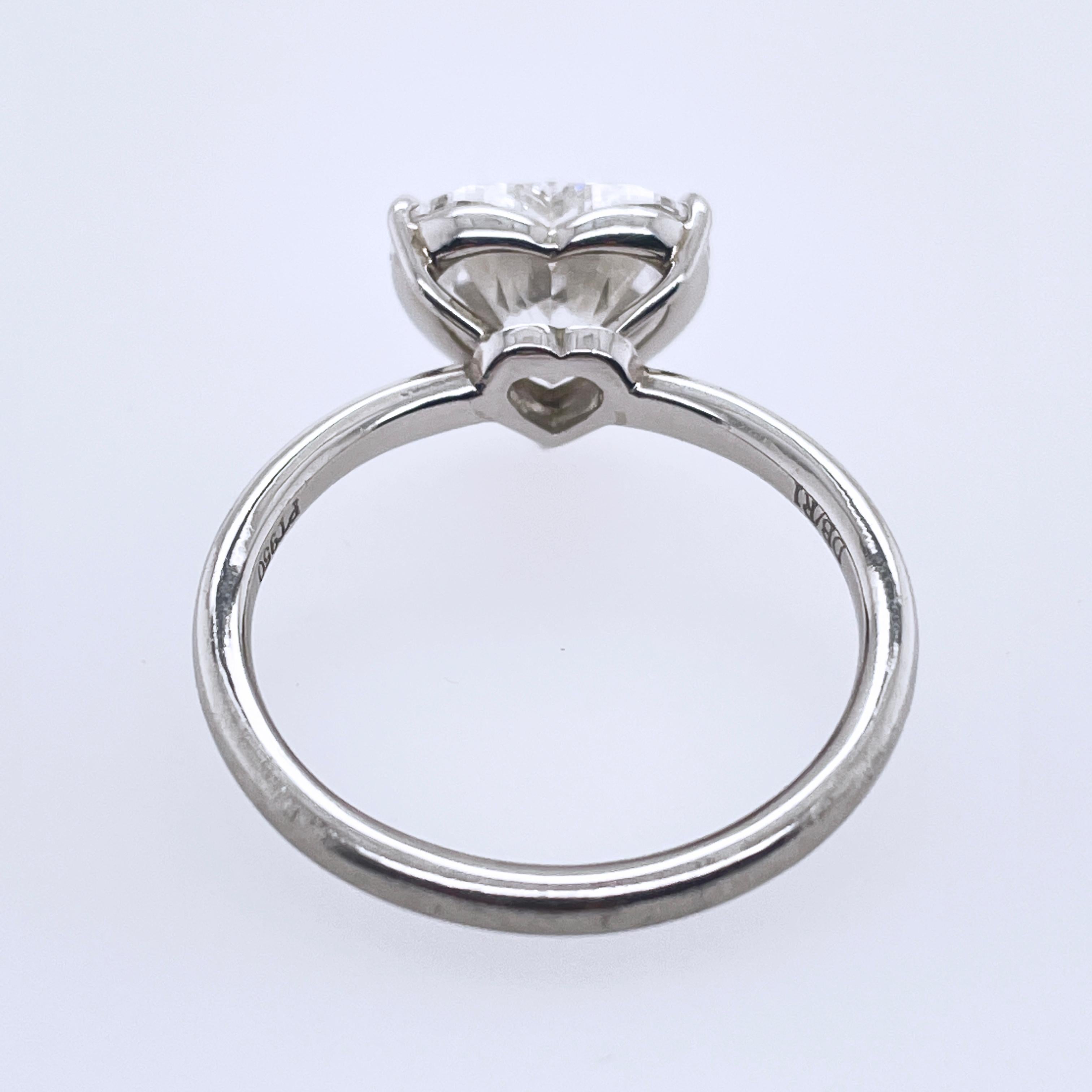 4,01 Karat herzförmiger Diamantring, GIA zertifiziert (Zeitgenössisch) im Angebot
