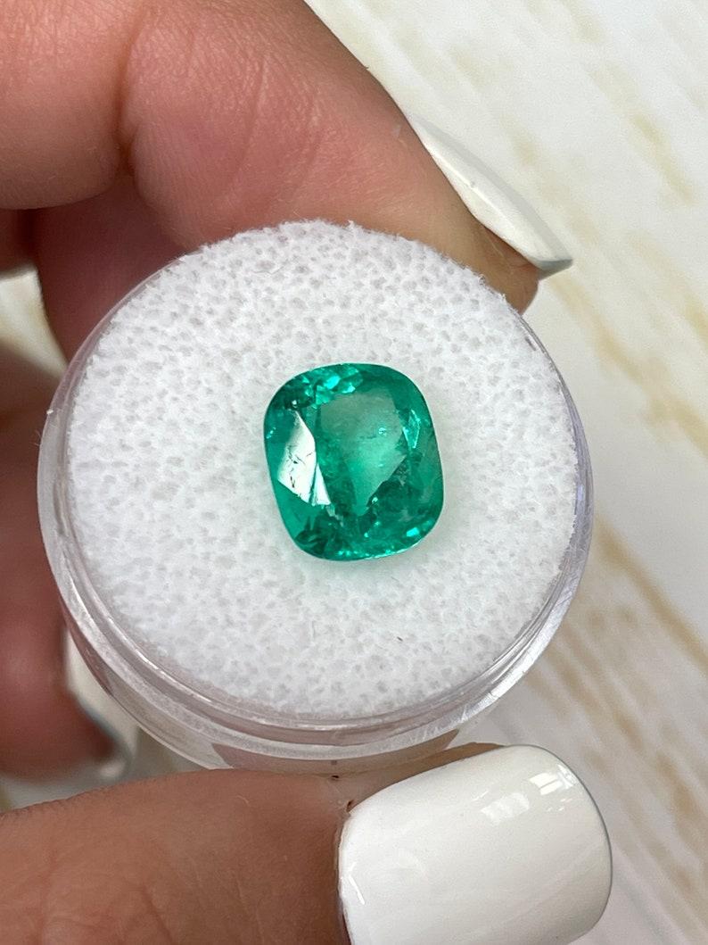 4,01 carati di smeraldo colombiano verde intenso - gemma Muzo con taglio a cuscino In condizioni Nuovo in vendita a Jupiter, FL