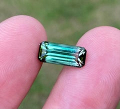 4.01 Ct. Bi-Color Tourmaline natural loose gemstone, Octagon cut, Origin Nigeria