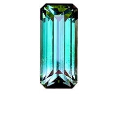 4.01 Ct. Bi-Color Tourmaline natural loose gemstone, Octagon cut, Origin Nigeria