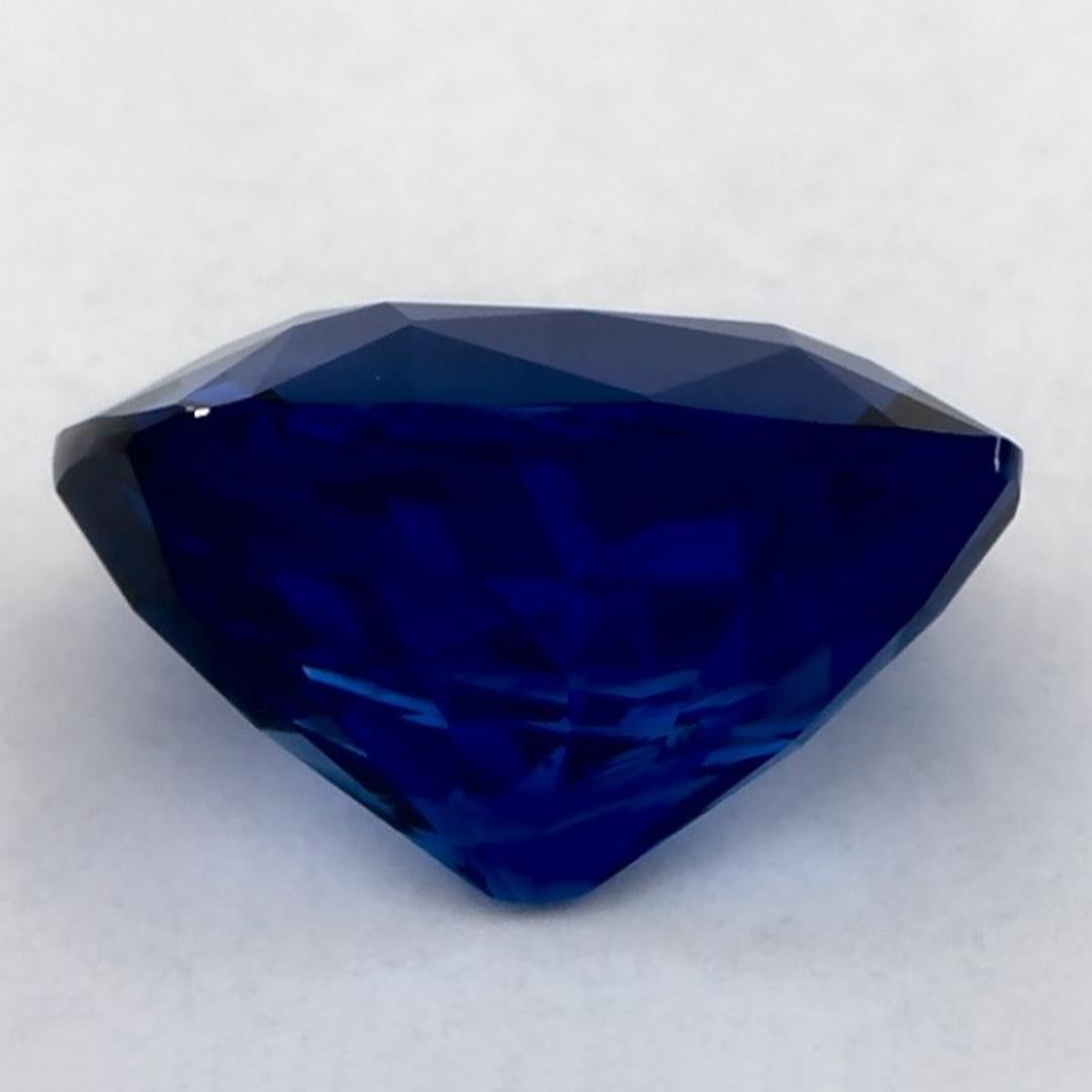 4.01 Karat Blauer Saphir Cushion Loser Edelstein im Zustand „Neu“ im Angebot in Fort Lee, NJ