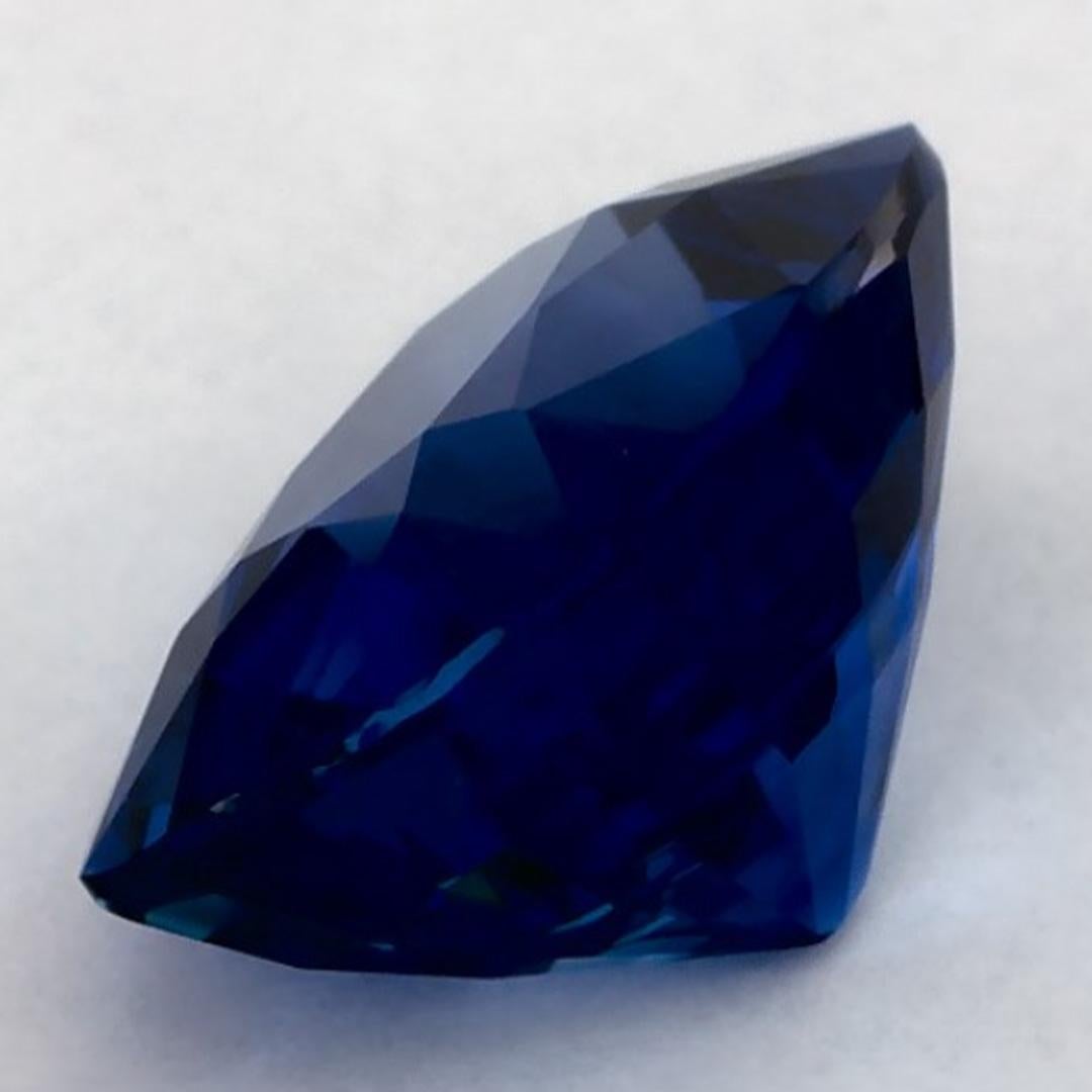 4.01 Ct Blue Sapphire Cushion Loose Gemstone (pierre précieuse en vrac) en vente 2