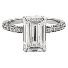 4.01 Carat D SI1 Diamond Engagement Ring Certified by IGI Antwerp