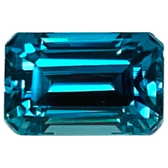 4.01 ct. Blue Zircon, Unset Gemstone for 3-Stone Engagement Ring or Pendant 