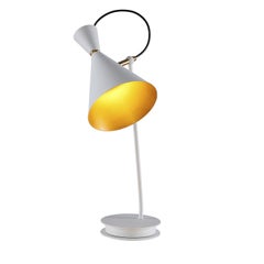 4012/L1 White and Gold Table Lamp