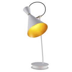 4012/L1 White and Gold Table Lamp
