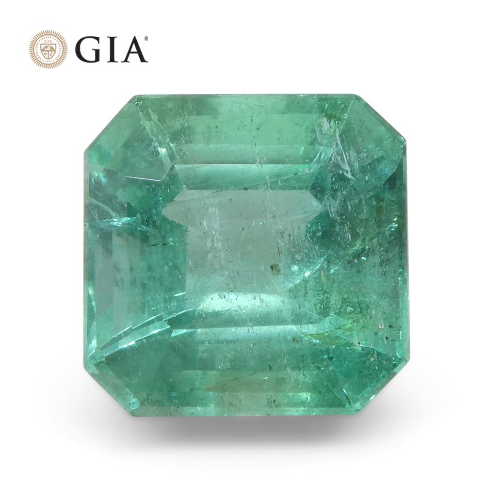 4.01ct Octagonal/Emerald Cut Green Emerald GIA Certified Zambia For Sale 5