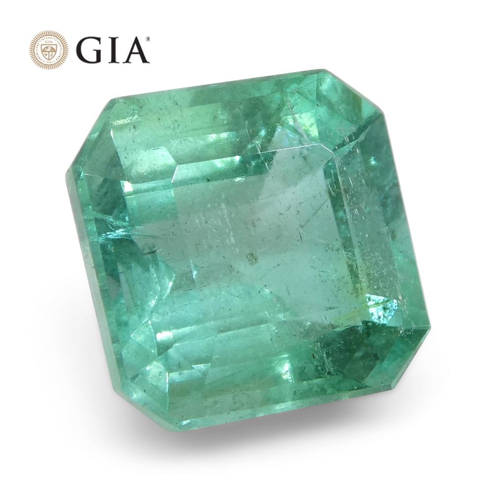4.01ct Octagonal/Emerald Cut Green Emerald GIA Certified Zambia For Sale 6