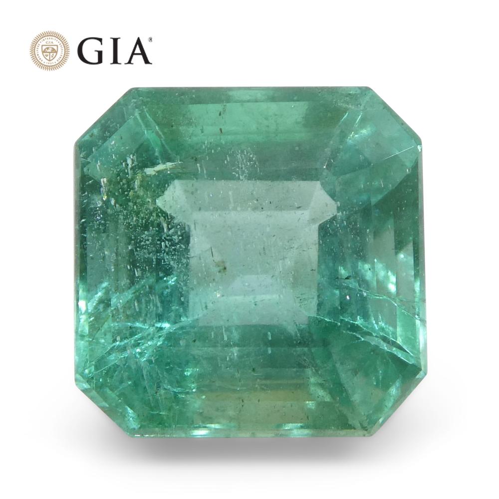 Women's or Men's 4.01ct Octagonal/Emerald Cut Green Emerald GIA Certified Zambia For Sale