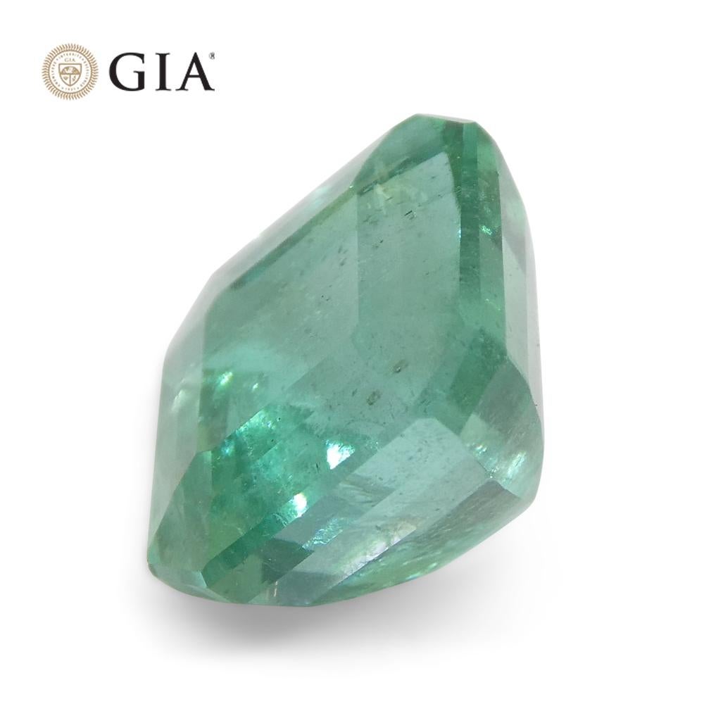 4.01ct Octagonal/Emerald Cut Green Emerald GIA Certified Zambia For Sale 1