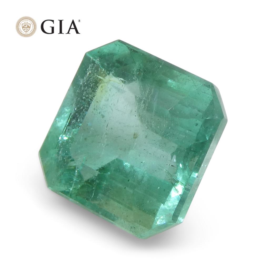 4.01ct Octagonal/Emerald Cut Green Emerald GIA Certified Zambia For Sale 2