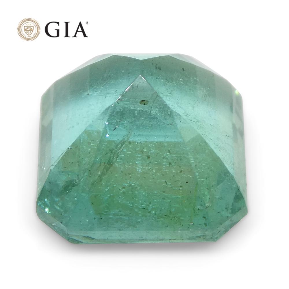 4.01ct Octagonal/Emerald Cut Green Emerald GIA Certified Zambia For Sale 3